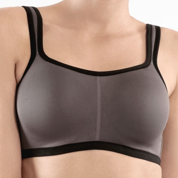 NATORI Yogi Contour Convertible Sports Bra 38D in Grey/Black - Picture 1 of 5